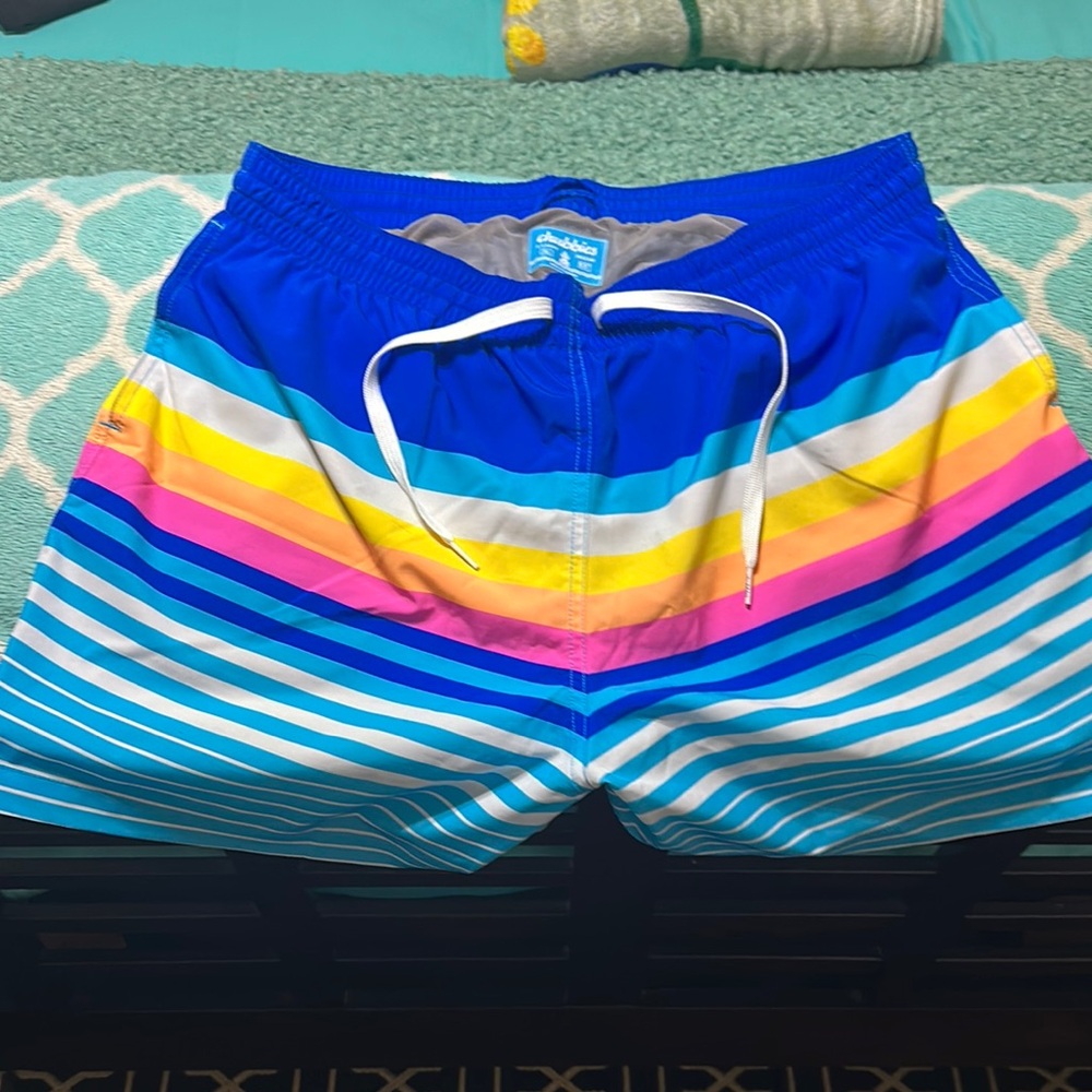 Chubbies “The Newport” Striped Men’s Swim Shorts